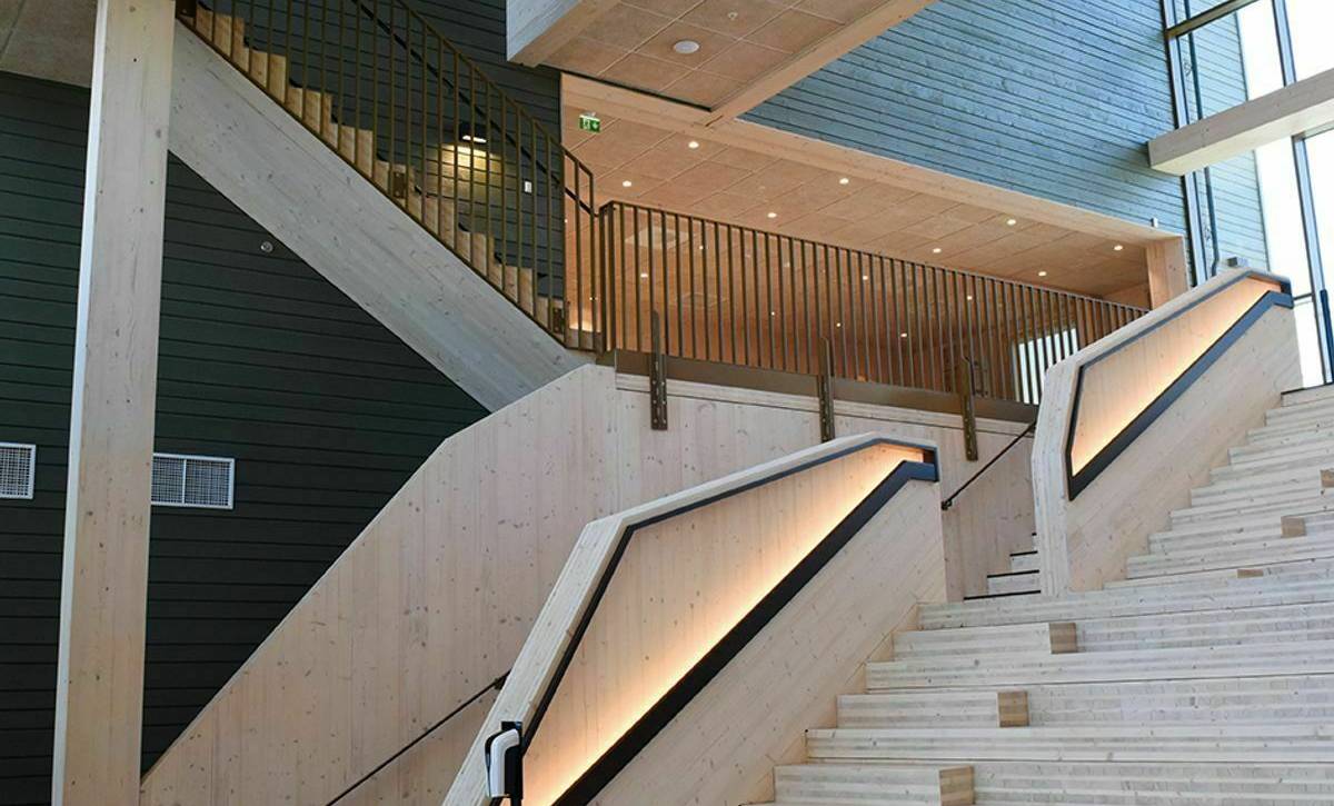 Mass timber stairs