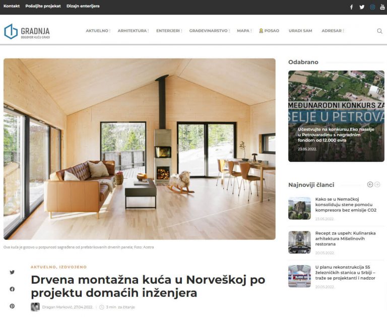 Cross laminated timber villa in Norway